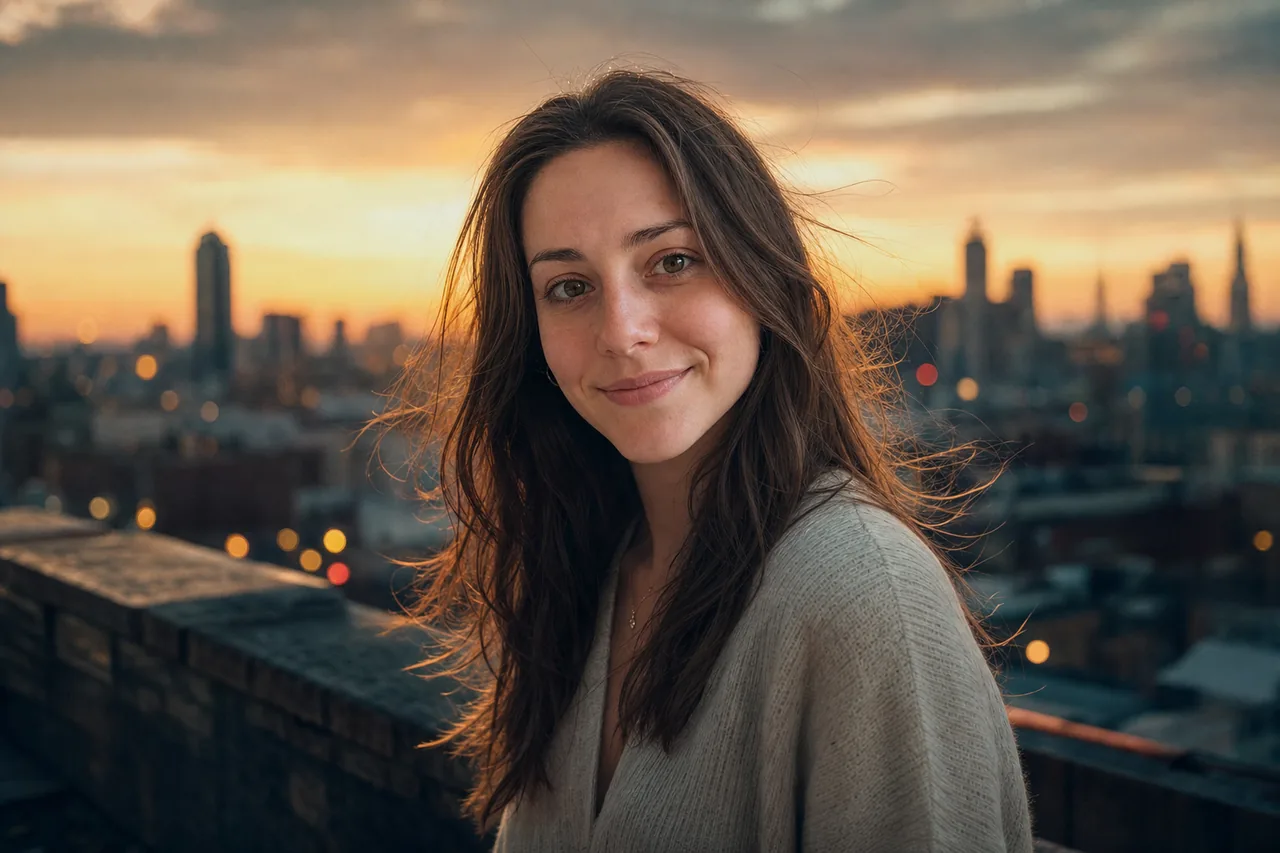 Same character, Rooftop, dusk