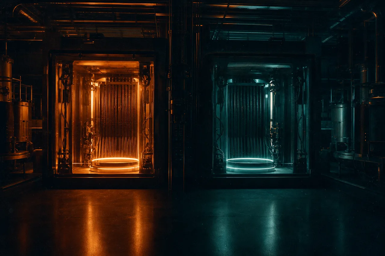 A warm render bay and a cool one