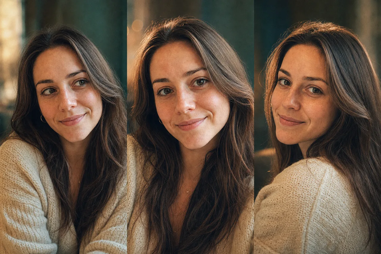 Three angles, one face, continuity held