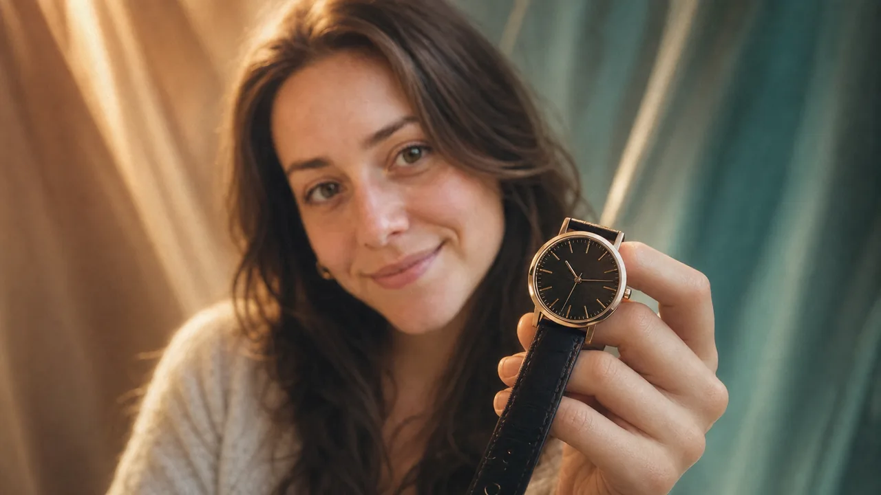 The watch tack-sharp, the smile soft behind it