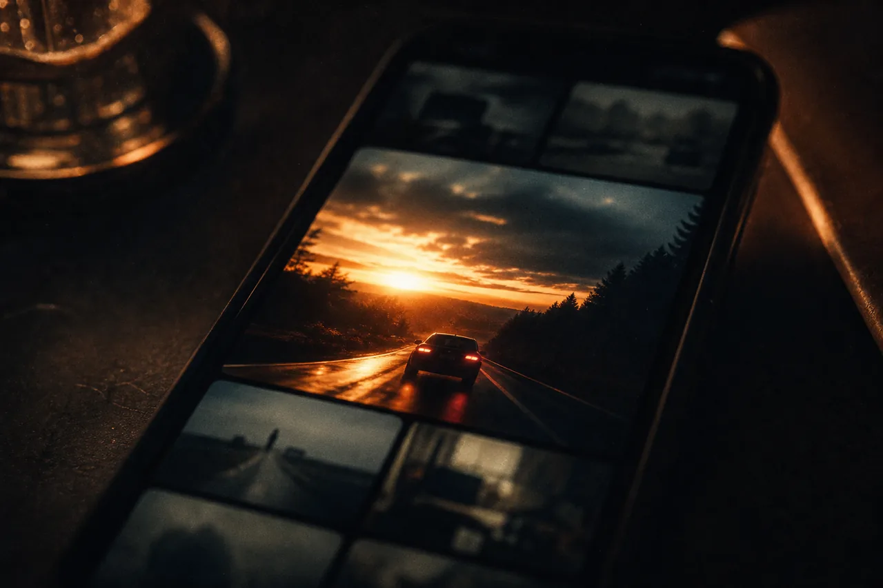 One vertical video glowing cinematic in the feed